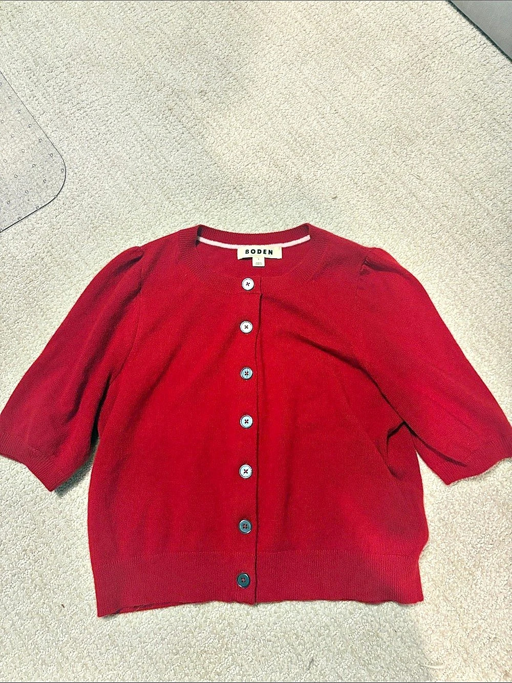 Boden Red Cardigan Like New